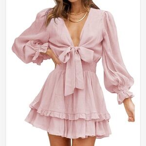 Elegant Pink Women's Dress